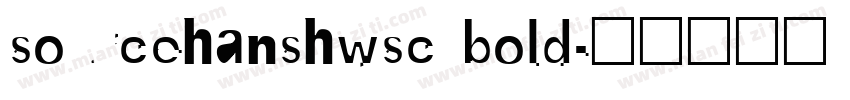 sourcehanshwsc bold字体转换